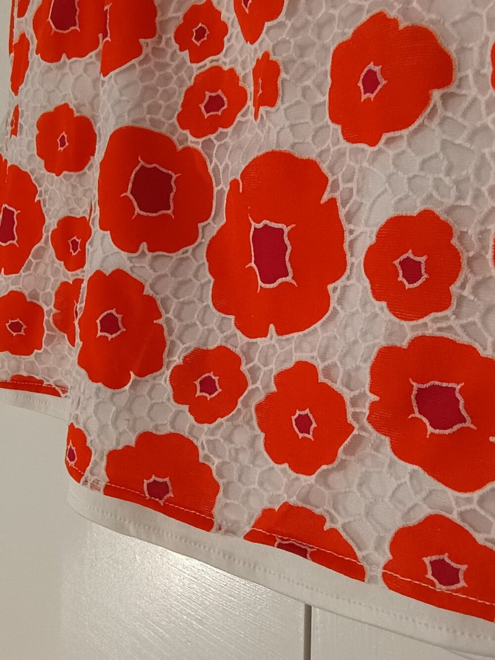 Aniina Orange Floral A-Line Skater Skirt Size Medium - Picture 6 of 7